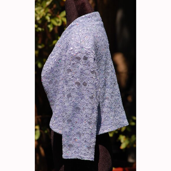 Kathy Roberts lue  Sparkly Lace Bolero - Picture 2 of 5